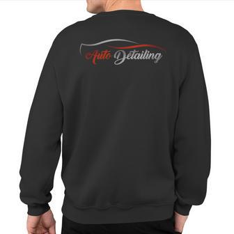 Auto Detailing Red And Black Sweatshirt Back Print - Monsterry