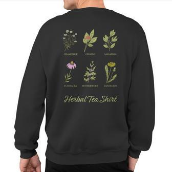 Beautiful Vintage Herb Botanicals Tea Lots Of Colors Sweatshirt Back Print - Monsterry AU