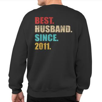 Best Husband Since 2011 12Th Wedding Anniversary Sweatshirt Back Print - Monsterry DE