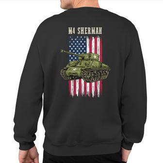 Best Ww2 Tank M4 Sherman A Wwii Army Tank For Military Boys Sweatshirt Back Print - Monsterry