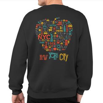 Big Apple Of New York City Usa Nyc Sweatshirt Back Print - Monsterry UK