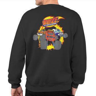 Blaze & The Monster Machines Ring Of Fire Group Sweatshirt Back Print - Monsterry