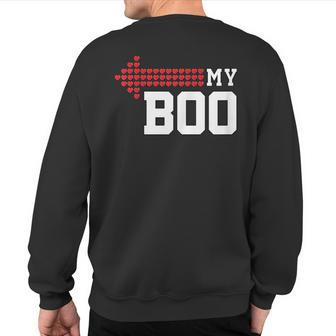 My Boo & My Bae Valentines Day Cute Couple Matching Sweatshirt Back Print - Monsterry