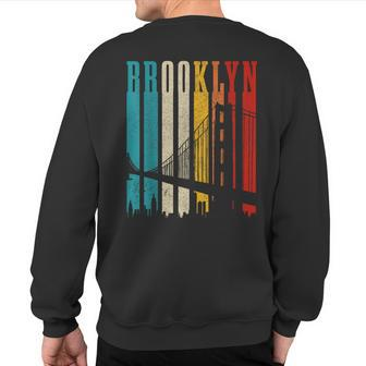 Brooklyn Bridge Vintage Ny Nyc Pride New York City Sweatshirt Back Print - Monsterry DE