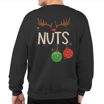Chest Nuts Christmas Matching Couple Chestnuts Sweatshirt Back Print - Monsterry AU