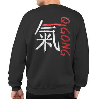 Chinese Symbol Energy Qigong Sweatshirt Back Print - Monsterry AU