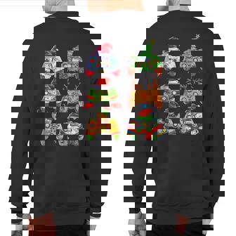 Christmas Video Game Controller Santa Hat Christmas Gamer Sweatshirt Back Print - Thegiftio UK