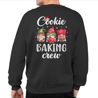 Cooking Lover Christmas Gnomes Cookie Baking Crew Pajamas Sweatshirt Back Print | Mazezy