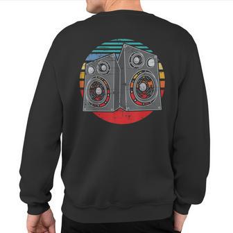 Cool Vintage Subwoofer Music Audio Stereo Car Tuners Sweatshirt Back Print - Monsterry DE