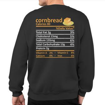 Cornbread Nutrition Food Thanksgiving Costume Christmas Sweatshirt Back Print - Monsterry DE