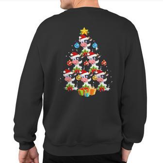 Cow Christmas Tree For Cow Lovers Sweatshirt Back Print - Monsterry UK