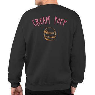 Cream Puff Dessert Sweatshirt Back Print - Monsterry DE
