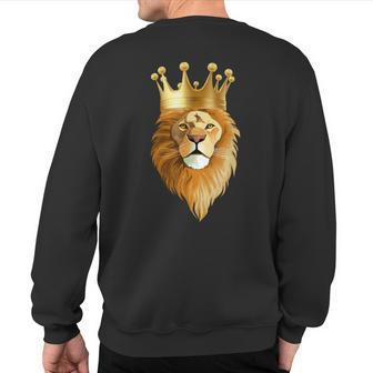 Crown Animal King Lion Sweatshirt Back Print - Monsterry UK