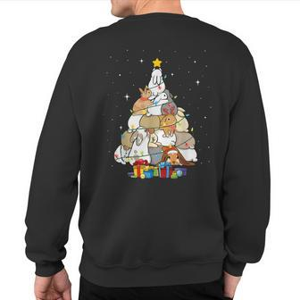 Cute Bunny Christmas Tree Sweatshirt Back Print | Mazezy