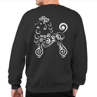 Cute Poodle Lace Artistic Pattern Sweatshirt Back Print - Monsterry