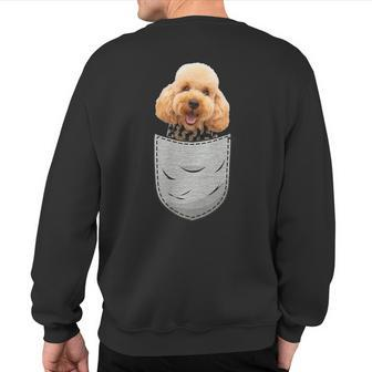 Cute Poodle Pudelhund Caniche Dog Lovers And Pocket Owner Sweatshirt Back Print - Monsterry