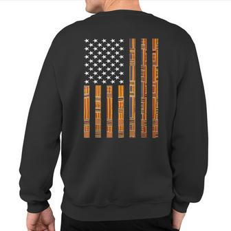 Dashiki American Flag Kente Afrocentric Tops Idea Sweatshirt Back Print - Monsterry DE