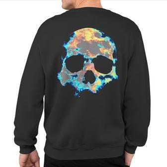 Dead Man's Skull Death Skeleton Head Bones Cool Skulls Sweatshirt Back Print - Monsterry CA