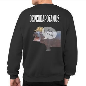 Dependapotamus Dependa Military Meme Sweatshirt Back Print - Monsterry DE