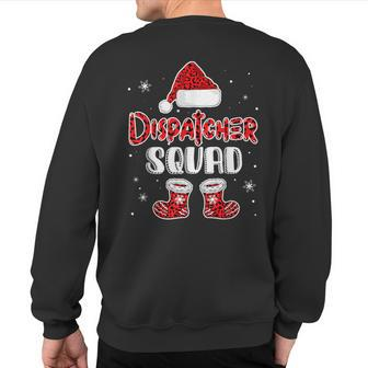 Dispatcher Squad Leopard Santa's Hat Christmas Dispatcher Sweatshirt Back Print - Monsterry CA