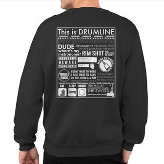 This Is Drumline Drum Line Sayings & Memes Sweatshirt Back Print - Monsterry UK