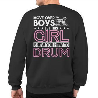 Drumming Drumset Music Drum Musician Drummer Sweatshirt Back Print - Monsterry AU