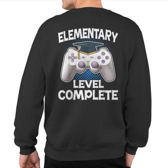 Elementary Level Complete Gamer Class Of 2023 Graduation Sweatshirt Back Print - Monsterry