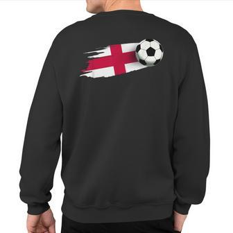England Flag Jersey England Soccer Team England Sweatshirt Back Print - Monsterry