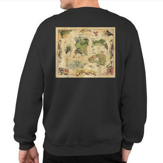 Everquest World Of Norrath Map Sweatshirt Back Print - Monsterry