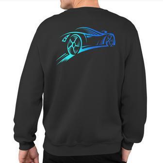 Exotic Car Supercar Turbo Supercharge Sports Car Racing Sweatshirt Back Print - Monsterry
