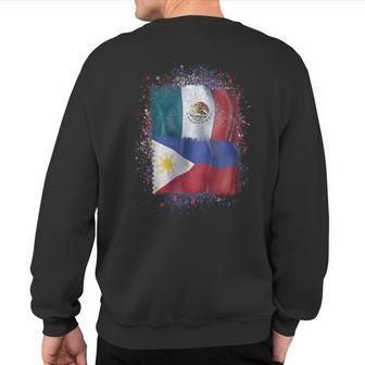 Filipinos Mexican Love México Y Filipinas Sweatshirt Back Print - Monsterry DE