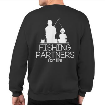 Fishing Partners For Life Father And Son Matching Outfits Sweatshirt Back Print - Monsterry UK