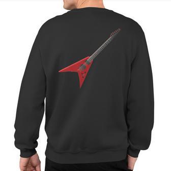 Flying V Guitar Sweatshirt Back Print - Monsterry AU