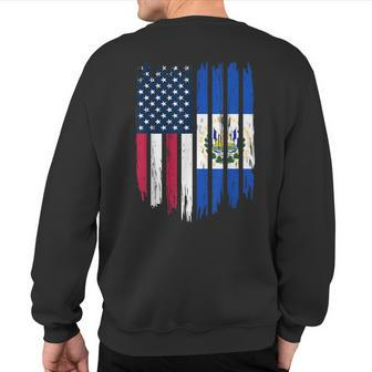 Foreigner Immigrant Usa United States El Salvador Flag Sweatshirt Back Print - Monsterry CA