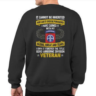 Forever The Title 82Nd Airborne Division Veteran Sweatshirt Back Print - Monsterry CA