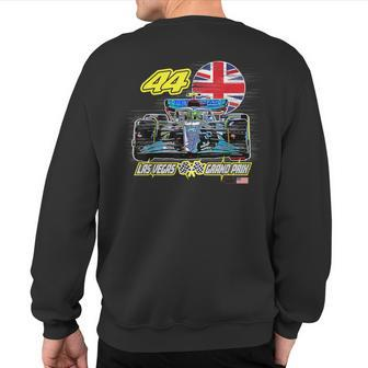 Formula Racing Car Las Vegas Circuit Race 44Hamilton Fan Sweatshirt Back Print - Thegiftio UK