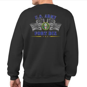Fort Dix New Jersey Nj Army Base Basic Training Sweatshirt Back Print - Monsterry