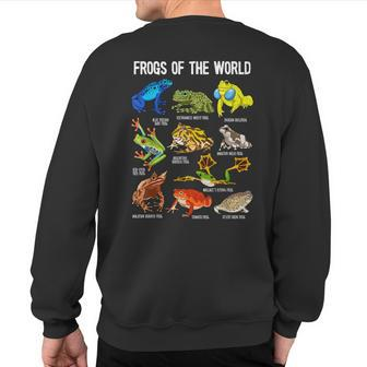 Frog Lover Types Of Frogs Frog Catcher Herpetology Frog Sweatshirt Back Print - Seseable