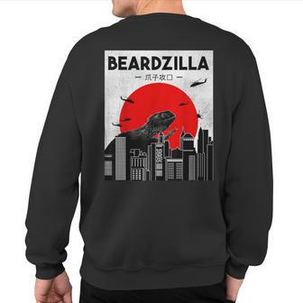 Bearded Dragon Beardzilla Lizard Bearded Dragon Sweatshirt Back Print | Mazezy