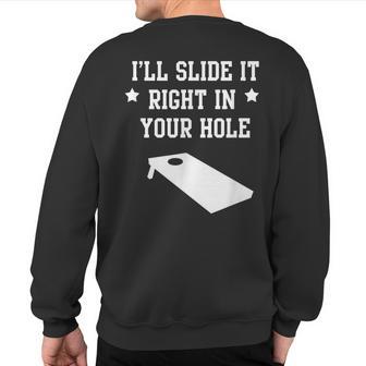 Cornhole Bean Bag Toss Game Sweatshirt Back Print - Monsterry UK