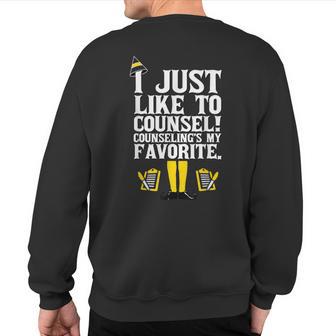 Holiday School Counselor Elf Christmas Sweatshirt Back Print - Monsterry