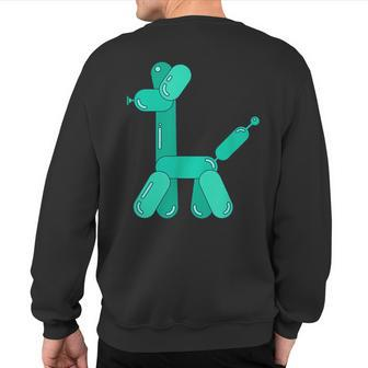 Party Balloon Animal Dog Poodle Pet Sweatshirt Back Print - Monsterry