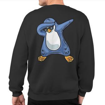 Penguin Cute Penguin Lover Penguin Dabbing Sweatshirt Back Print - Thegiftio UK