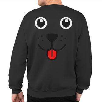 Pet Animal Dog Puppy Happy Emoticon Face Sweatshirt Back Print - Monsterry UK