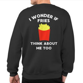 Workout Gym French Fries Sweatshirt Back Print - Monsterry CA