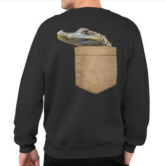 Gator Lover Alligator In My Your Pocket Sweatshirt Back Print - Monsterry AU