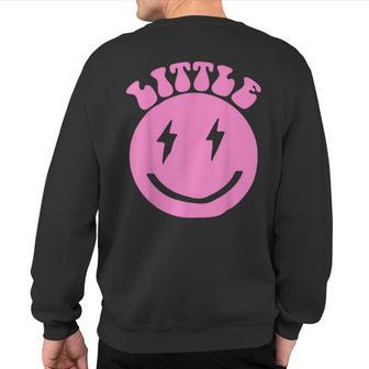 Gbig Big Little Sorority Reveal Smily Face Cute Little Sweatshirt Back Print - Monsterry DE