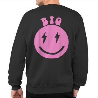 Gbig Big Little Sorority Reveal Smily Face Cute Big Sweatshirt Back Print - Monsterry