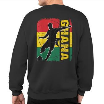 Ghana Soccer Team Ghanaian Flag Jersey Football Fans Sweatshirt Back Print - Monsterry UK