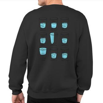 Glass Half Empty Meme Psychologist Edition Sweatshirt Back Print - Monsterry DE